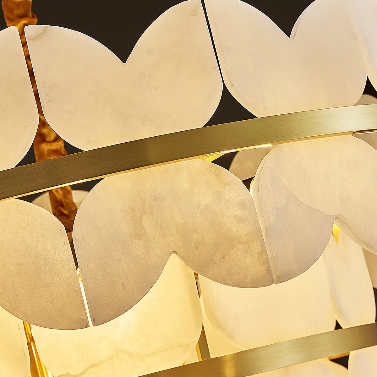 Alabaster Multi-Layer Butterfly Round Chandelier