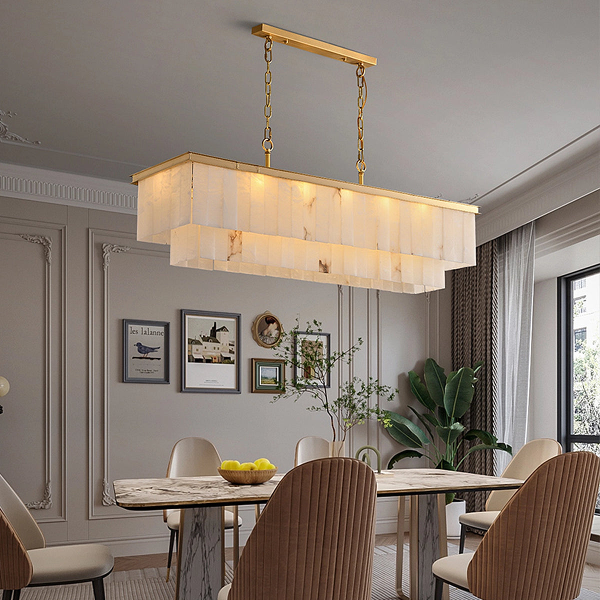 Alabaster Multi-layer Chandelier