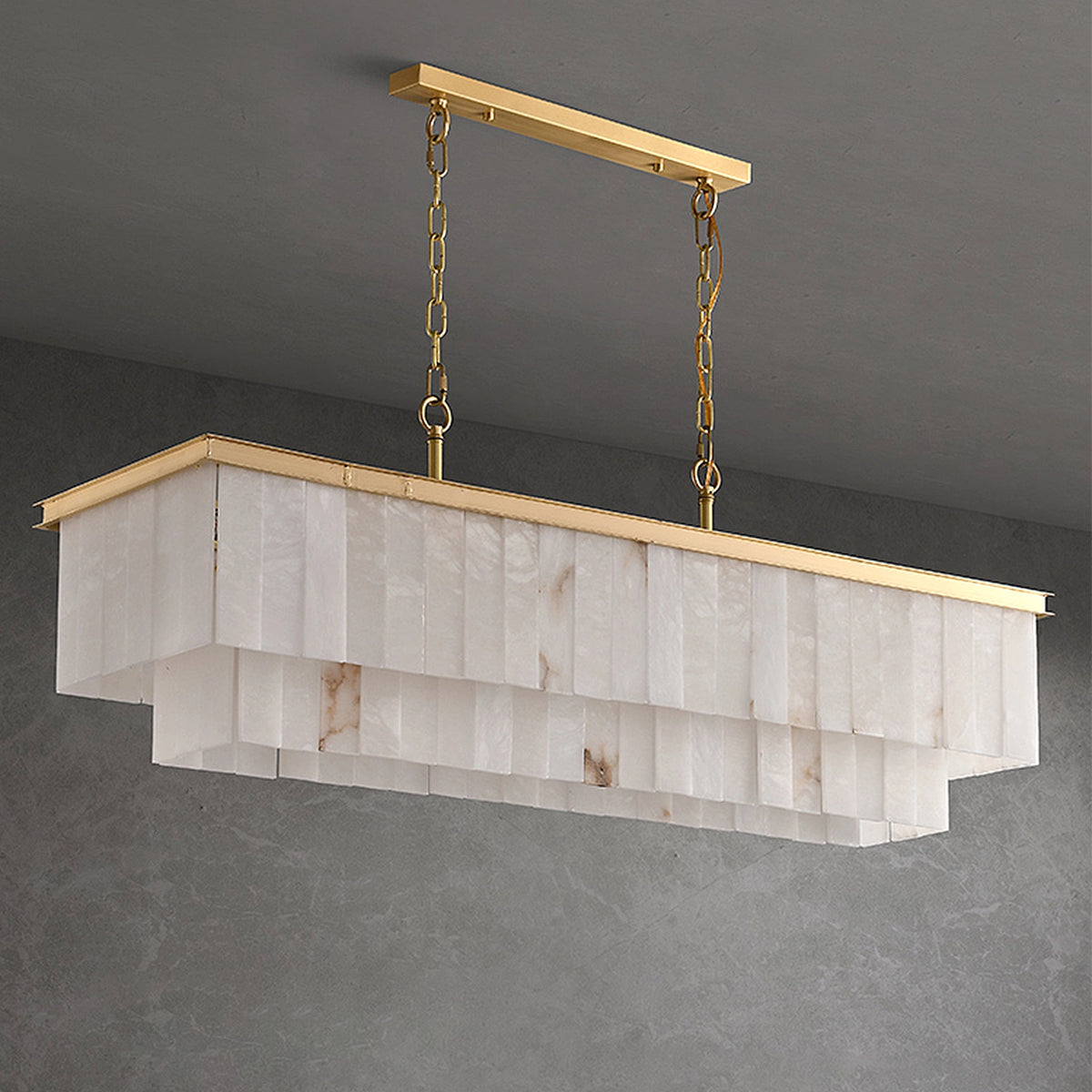 Alabaster Multi-layer Chandelier