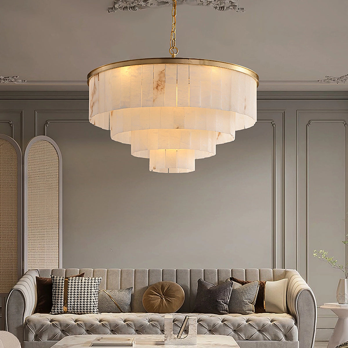 Alabaster Multi-layer Chandelier