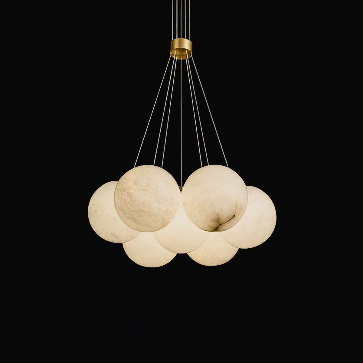 Alabaster Multi-Light Orb Chandelier