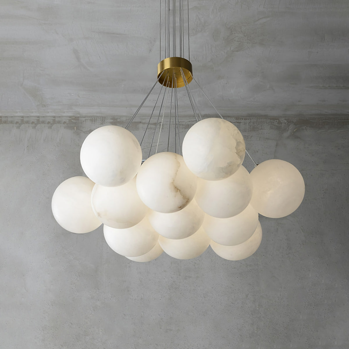 Alabaster Multi-Light Orb Chandelier