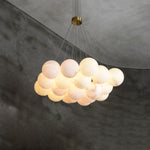 Alabaster Multi-Light Orb Chandelier