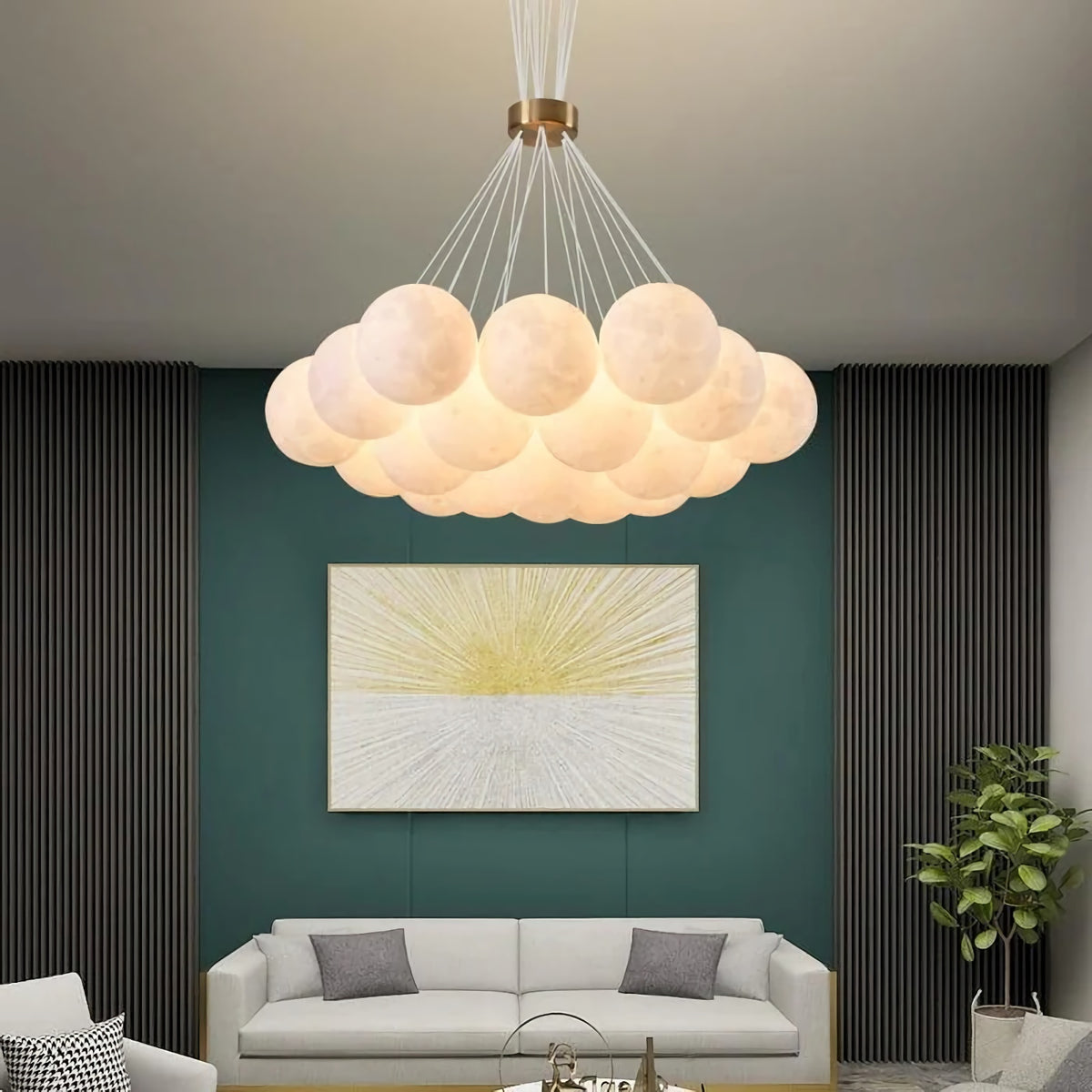 Alabaster Multi-Light Orb Chandelier