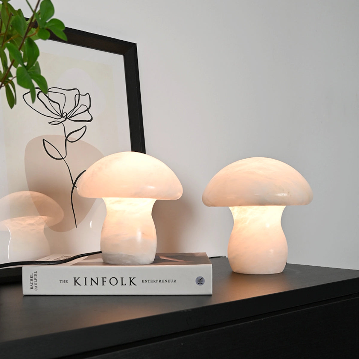 Alabaster Mushroom Table Lamp