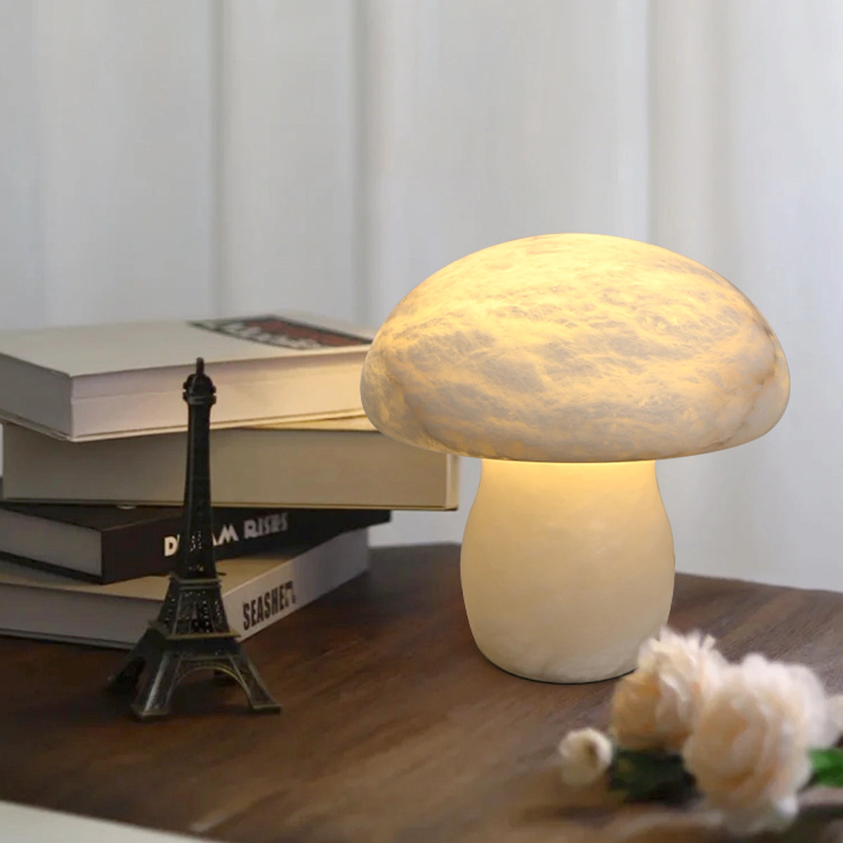 Alabaster Mushroom Table Lamp