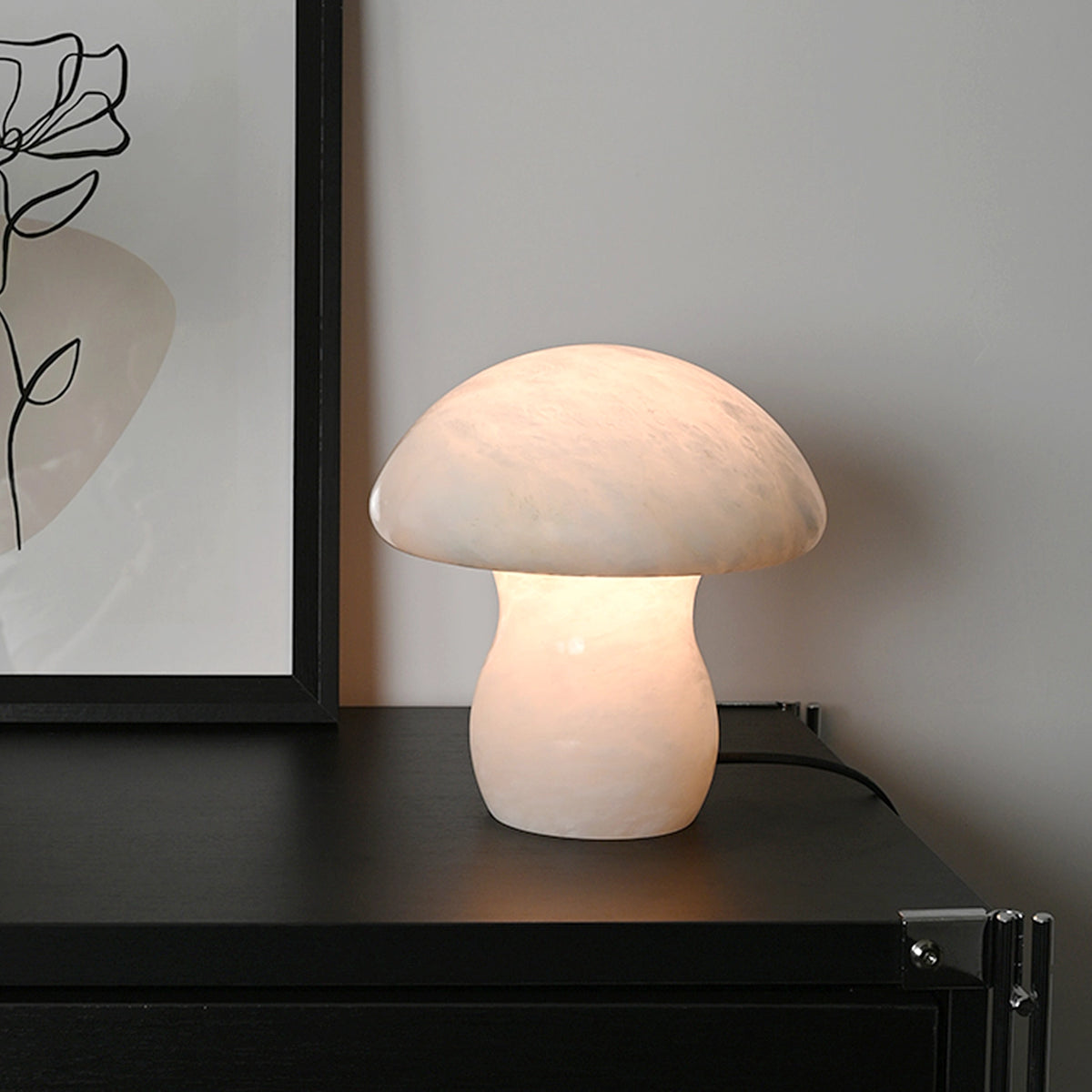 Alabaster Mushroom Table Lamp