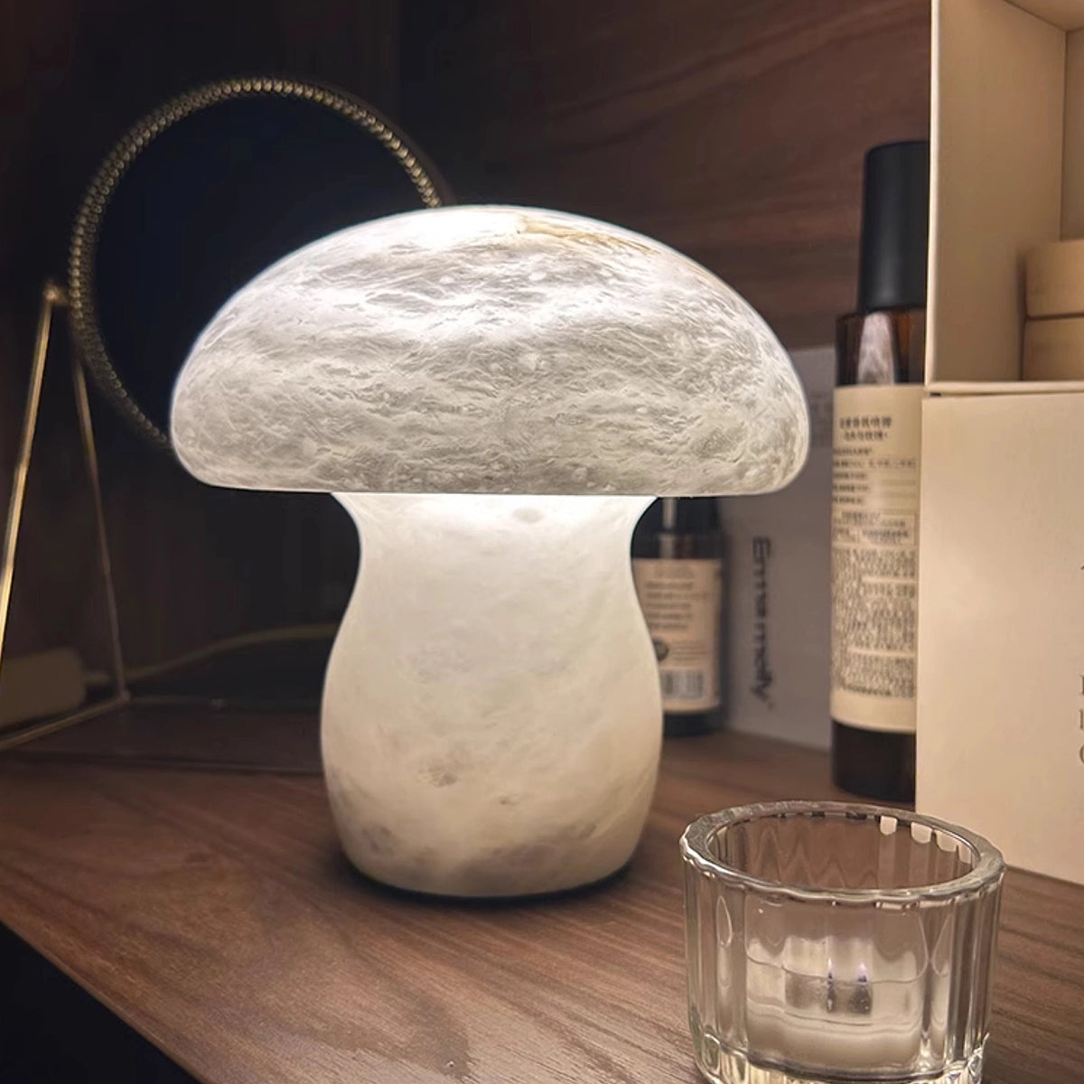 Alabaster Mushroom Table Lamp