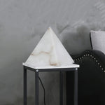 Alabaster Pyramid Table Lamp