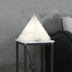 Alabaster Pyramid Table Lamp