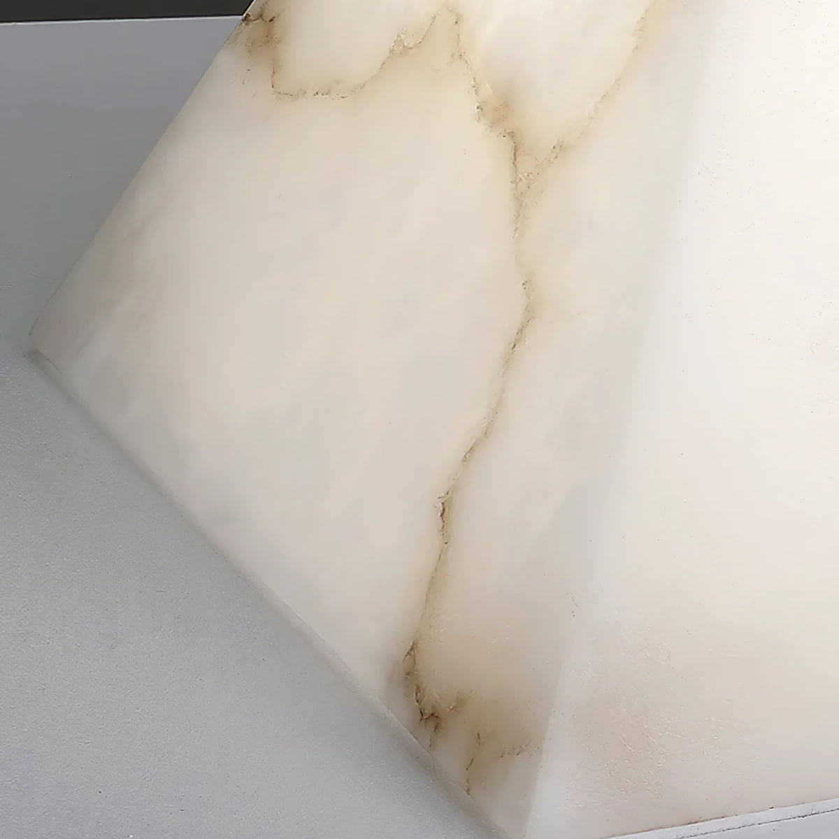 Alabaster Pyramid Table Lamp