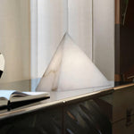 Alabaster Pyramid Table Lamp