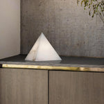 Alabaster Pyramid Table Lamp