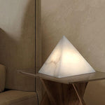 Alabaster Pyramid Table Lamp
