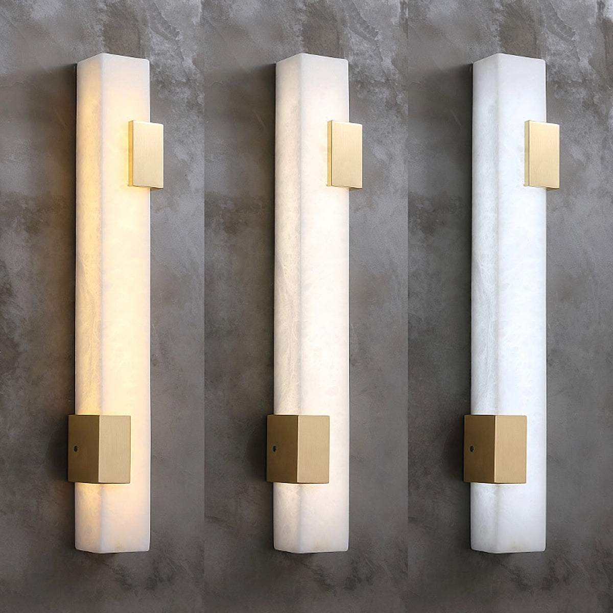 Alabaster Rectangular Wall Lamp
