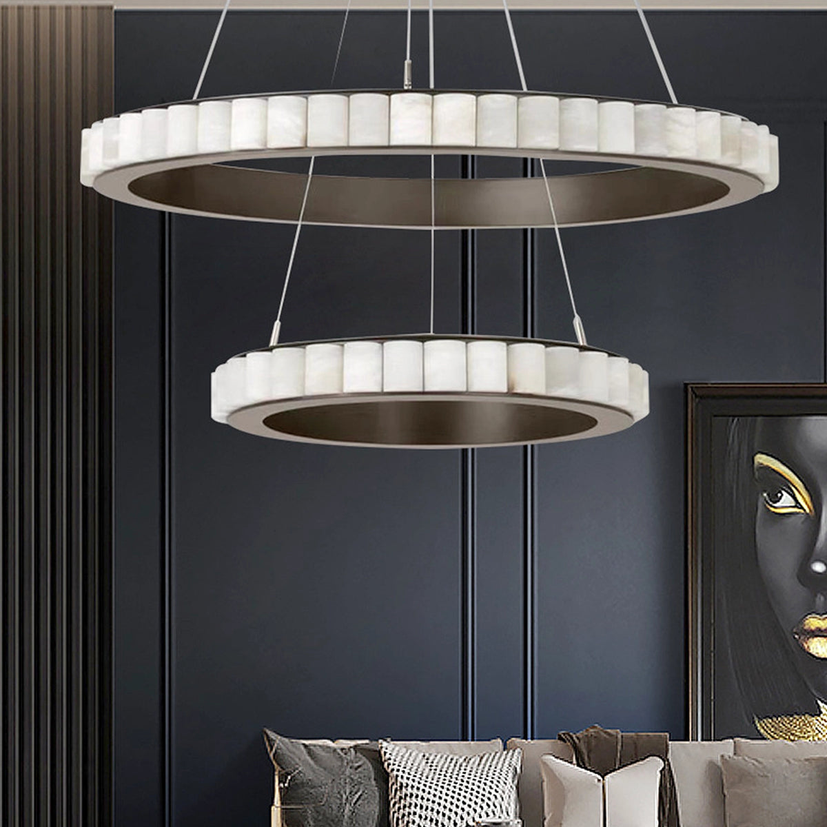 Alabaster Ring Pendant Lamp