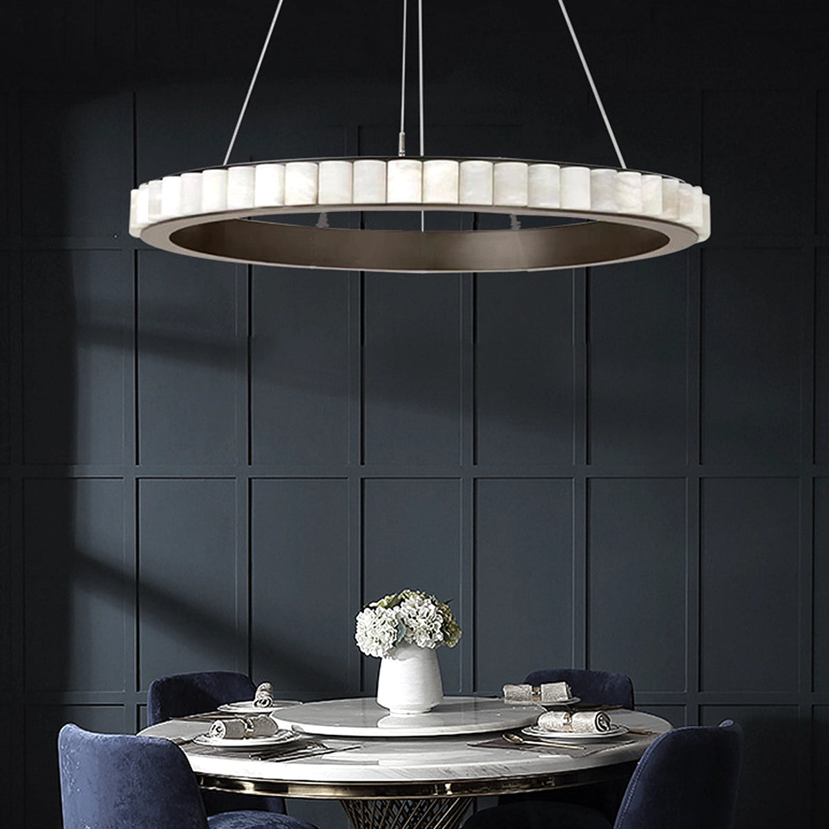 Alabaster Ring Pendant Lamp