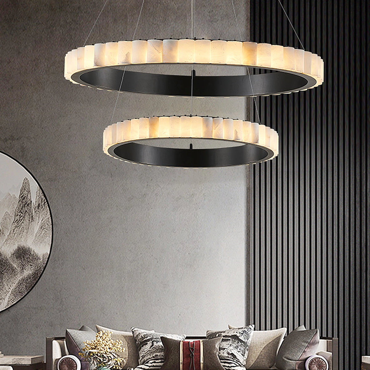 Alabaster Ring Pendant Lamp