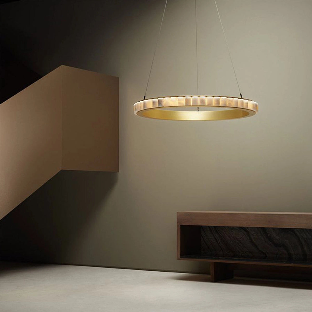 Alabaster Ring Pendant Lamp