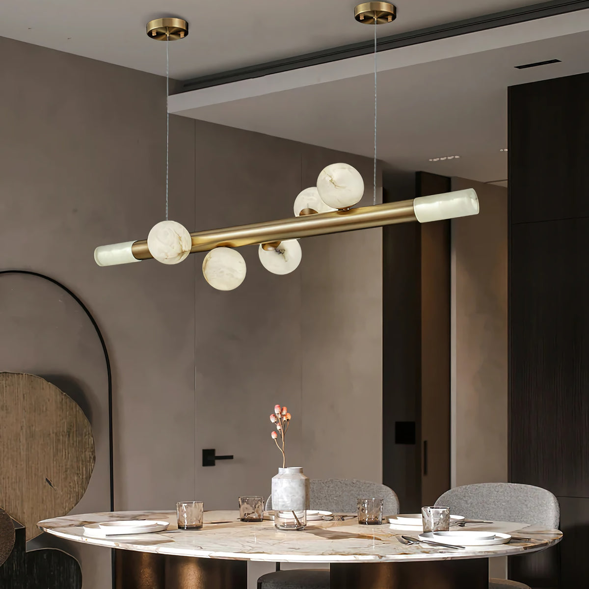 Alabaster RoMi Carrara Pendant Light