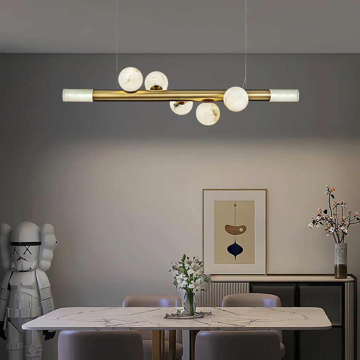 Alabaster RoMi Carrara Pendant Light