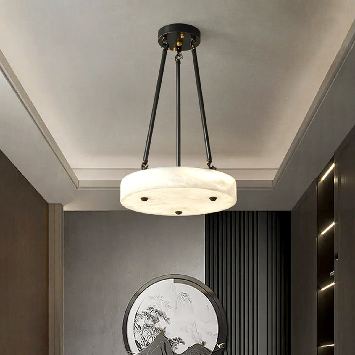 Alabaster Round Pendant Lamp