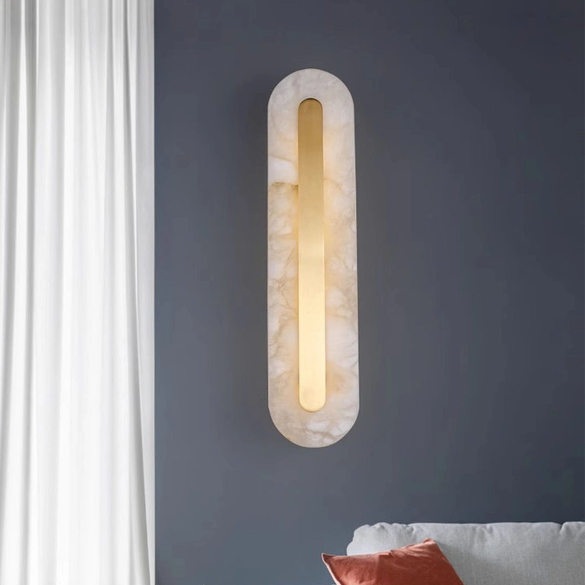 Alabaster Rounded Wall Lamp