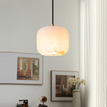 Alabaster Square Bedside Pendant Lamp