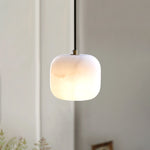 Alabaster Square Bedside Pendant Lamp
