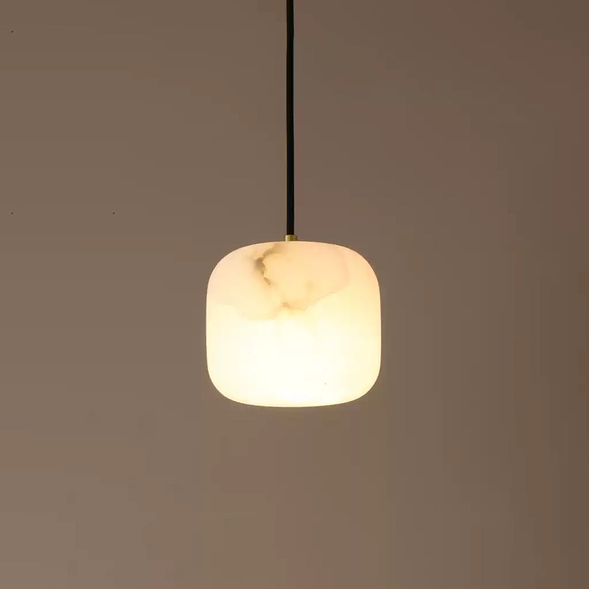 Alabaster Square Bedside Pendant Lamp
