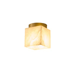 Alabaster Square Brass Ceiling Light