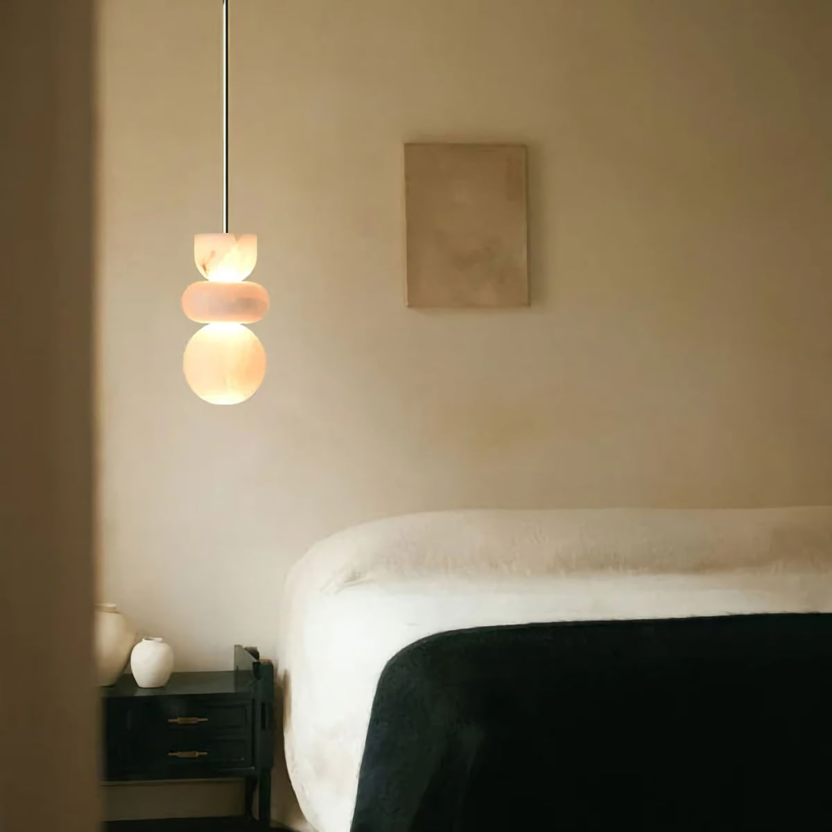 Alabaster Totem Pendant Lamp