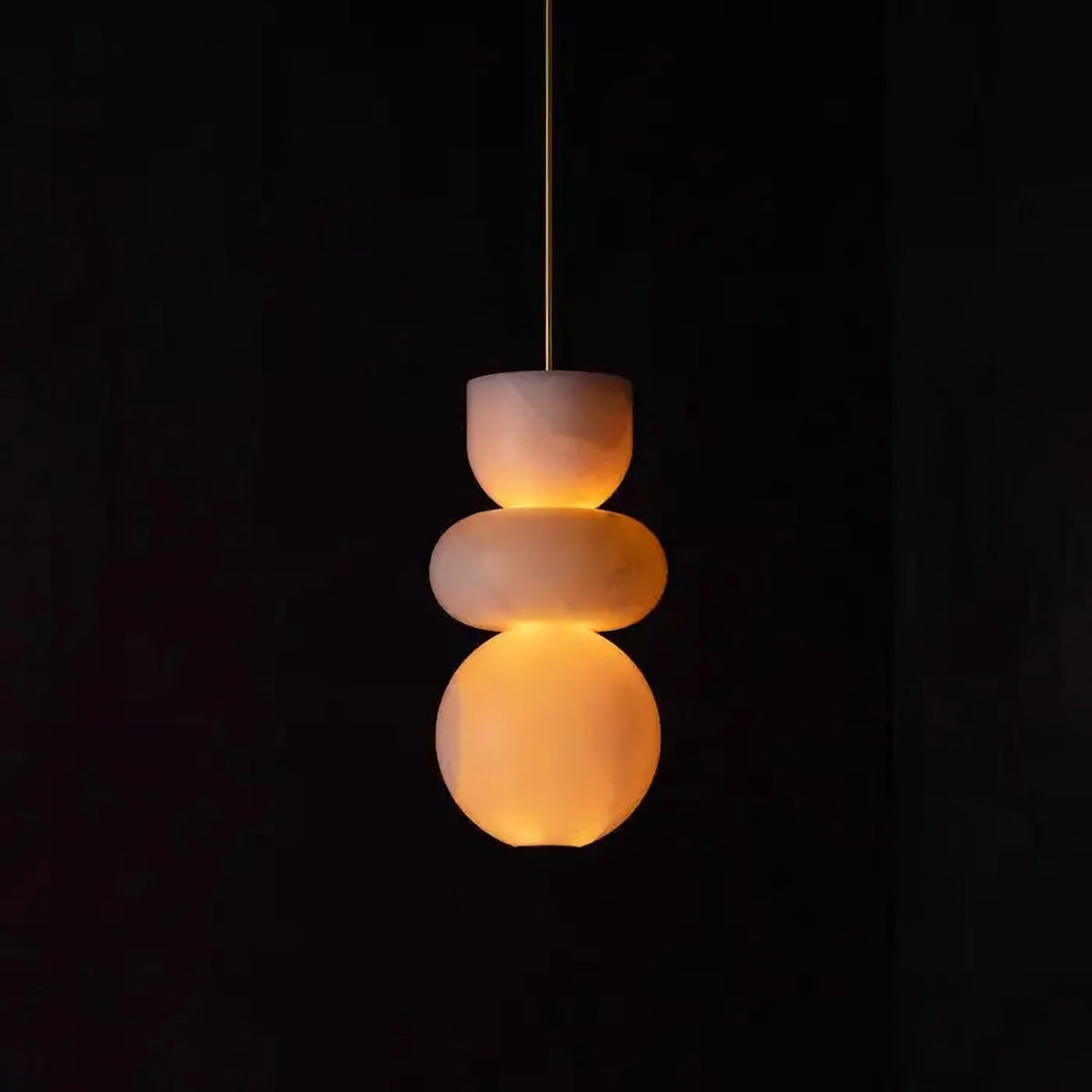Alabaster Totem Pendant Lamp
