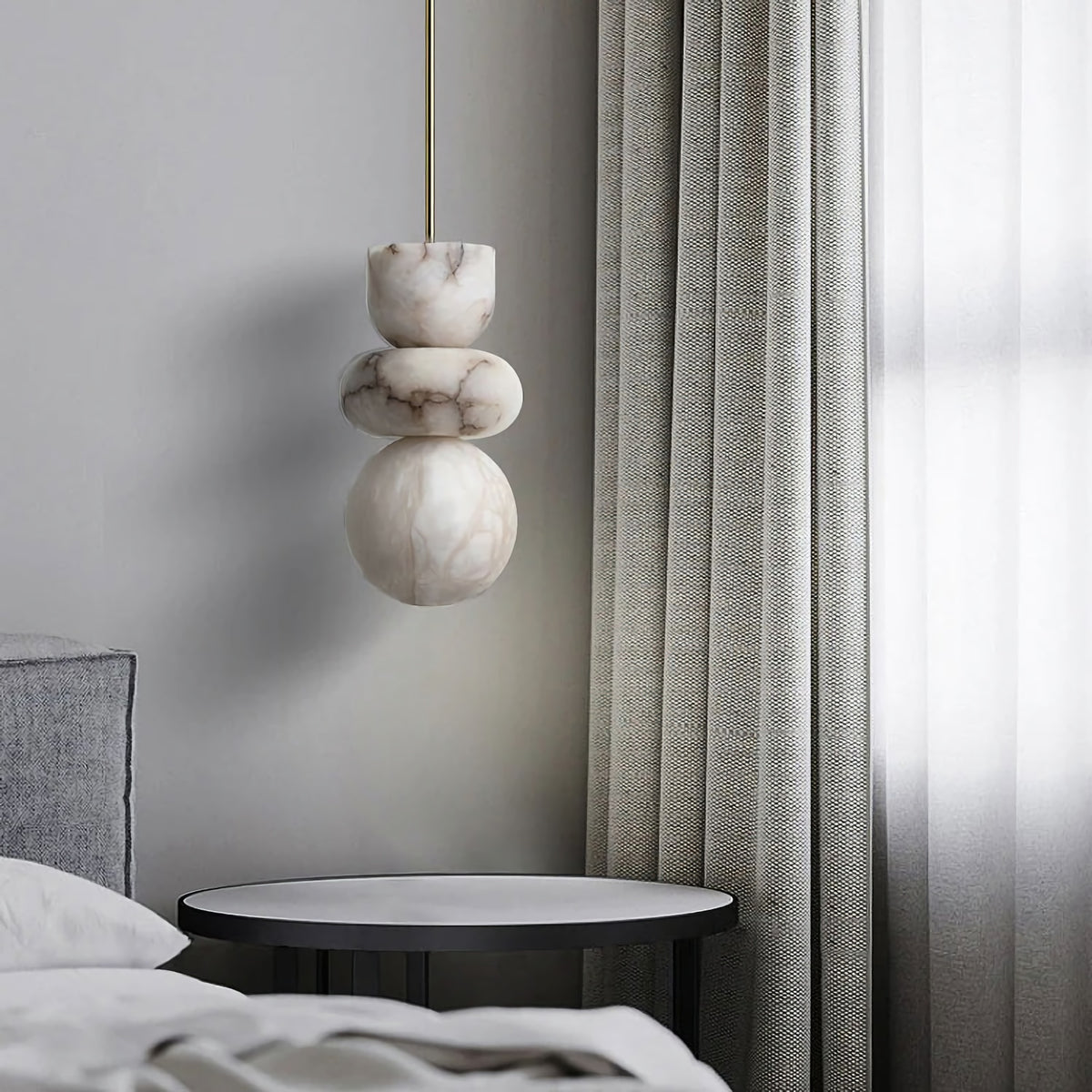 Alabaster Totem Pendant Lamp