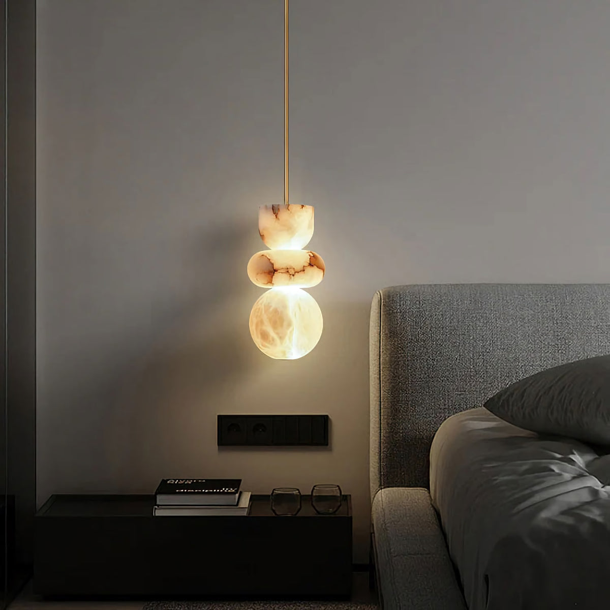 Alabaster Totem Pendant Lamp