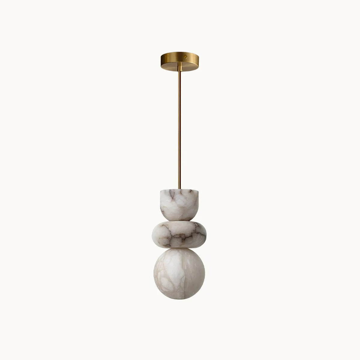 Alabaster Totem Pendant Lamp