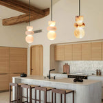 Alabaster Totem Pendant Lamp