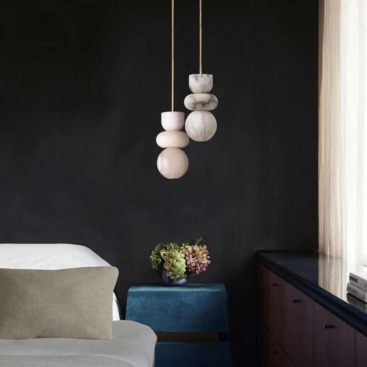 Alabaster Totem Pendant Lamp