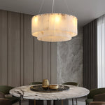 Alabaster Two Tier Chandelier