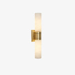 Alabaster cylindrical wall lamp