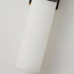 Alabaster cylindrical wall lamp