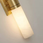 Alabaster cylindrical wall lamp