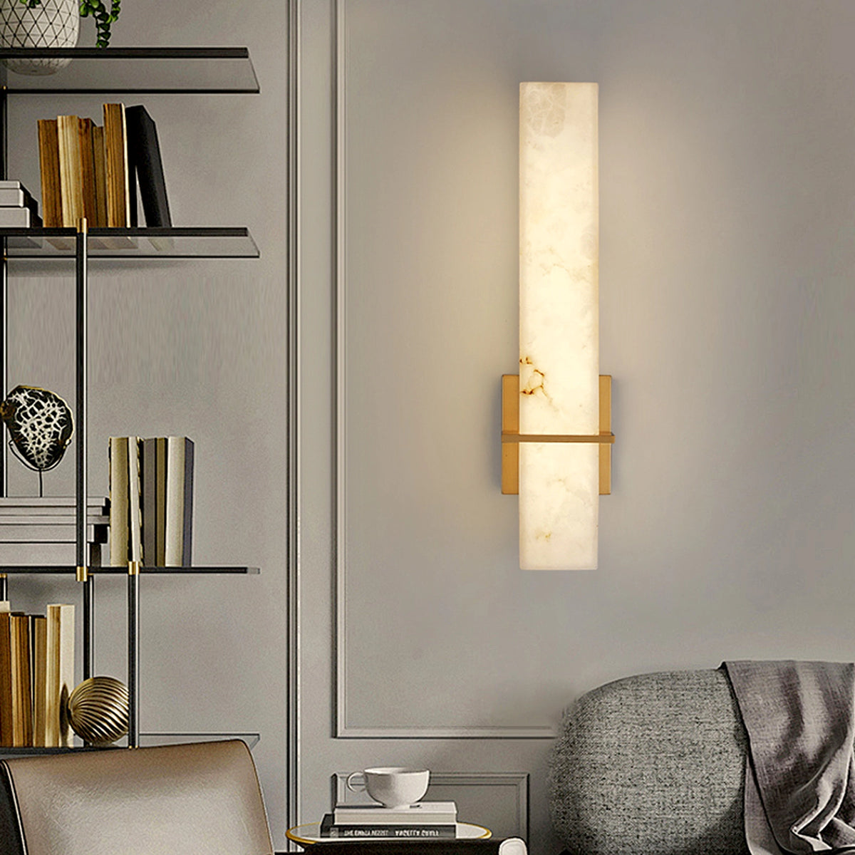Alabaster rectangle Wall Lamp
