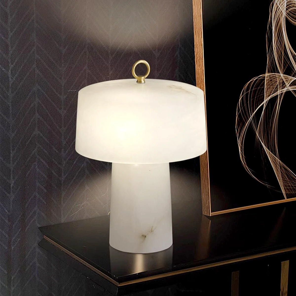 Aogashima Alabaster Table Lamp