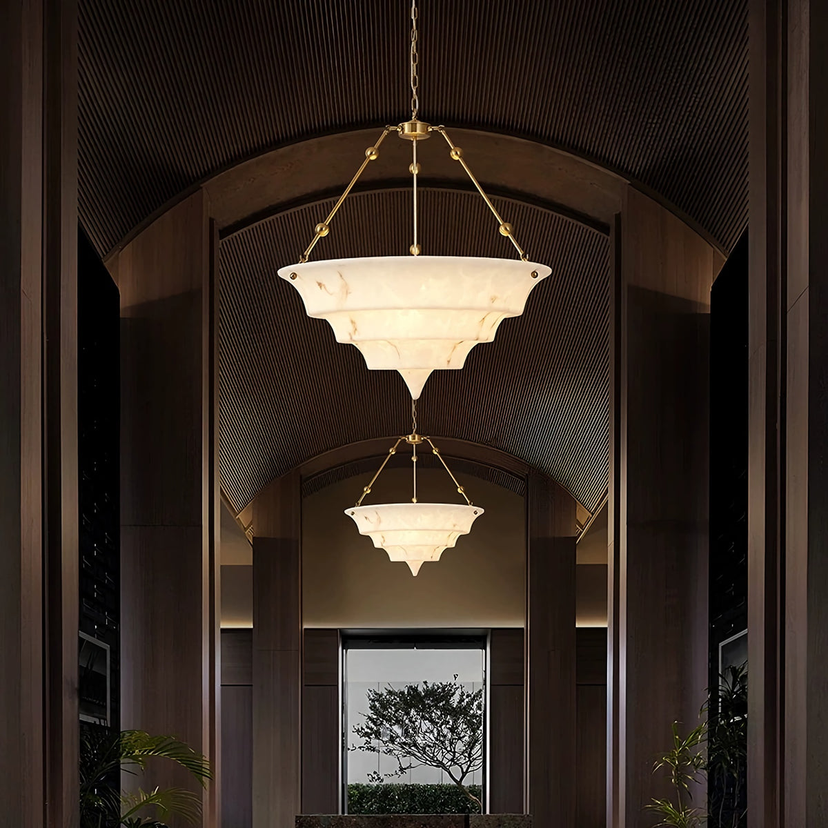 Art Deco Resin Chandelier