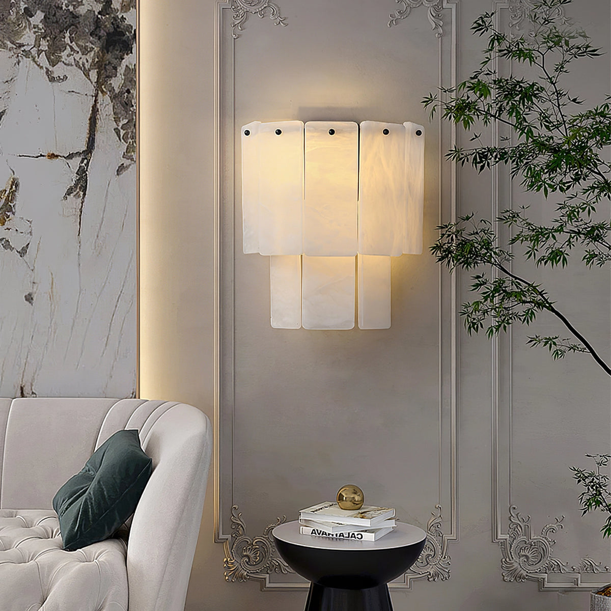 Black Eichholtz Blason AlabasterWall Lamp