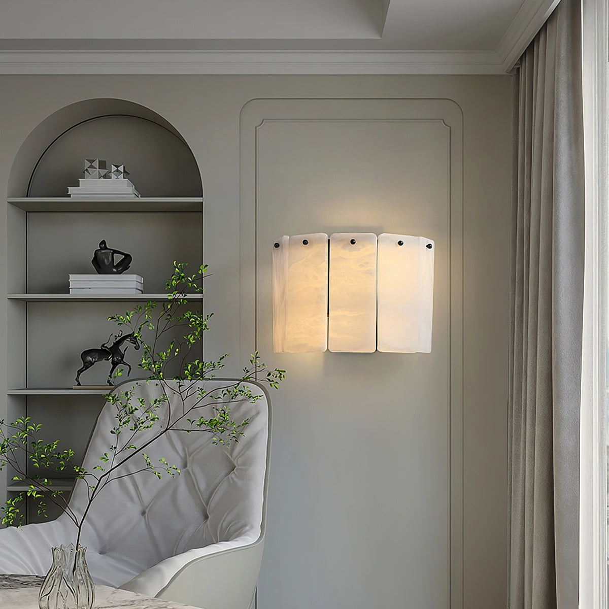 Black Eichholtz Blason AlabasterWall Lamp