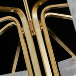 Brass Frame Alabaster Panel Chandelier