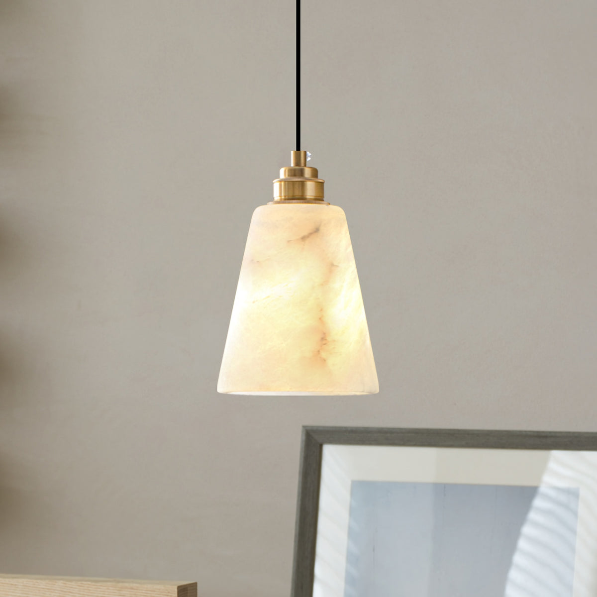 Brass Marble Island Pendant Lamp