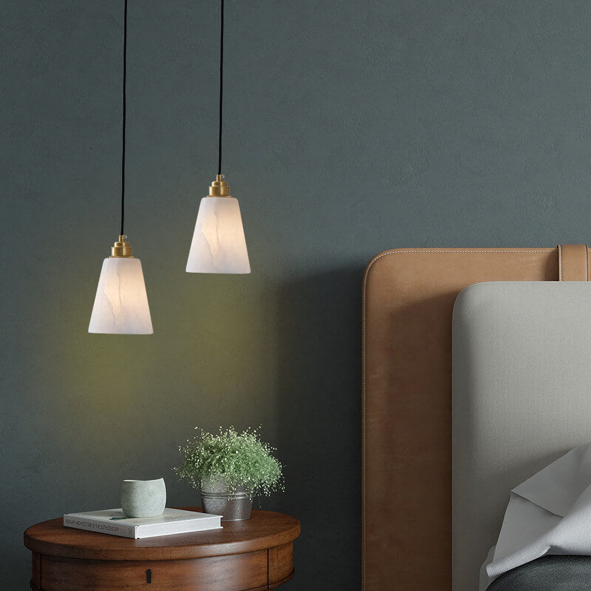 Brass Marble Island Pendant Lamp